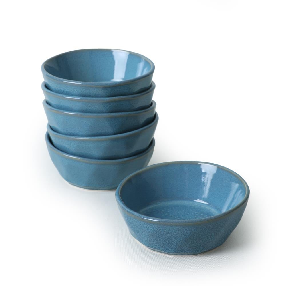 Granit Turkuaz Kristal Çerezlik / Sosluk 12 Cm 6 Adet Q07