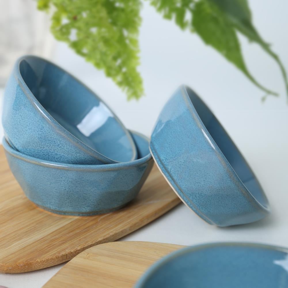 Granit Turkuaz Kristal Çerezlik / Sosluk 12 Cm 6 Adet Q07