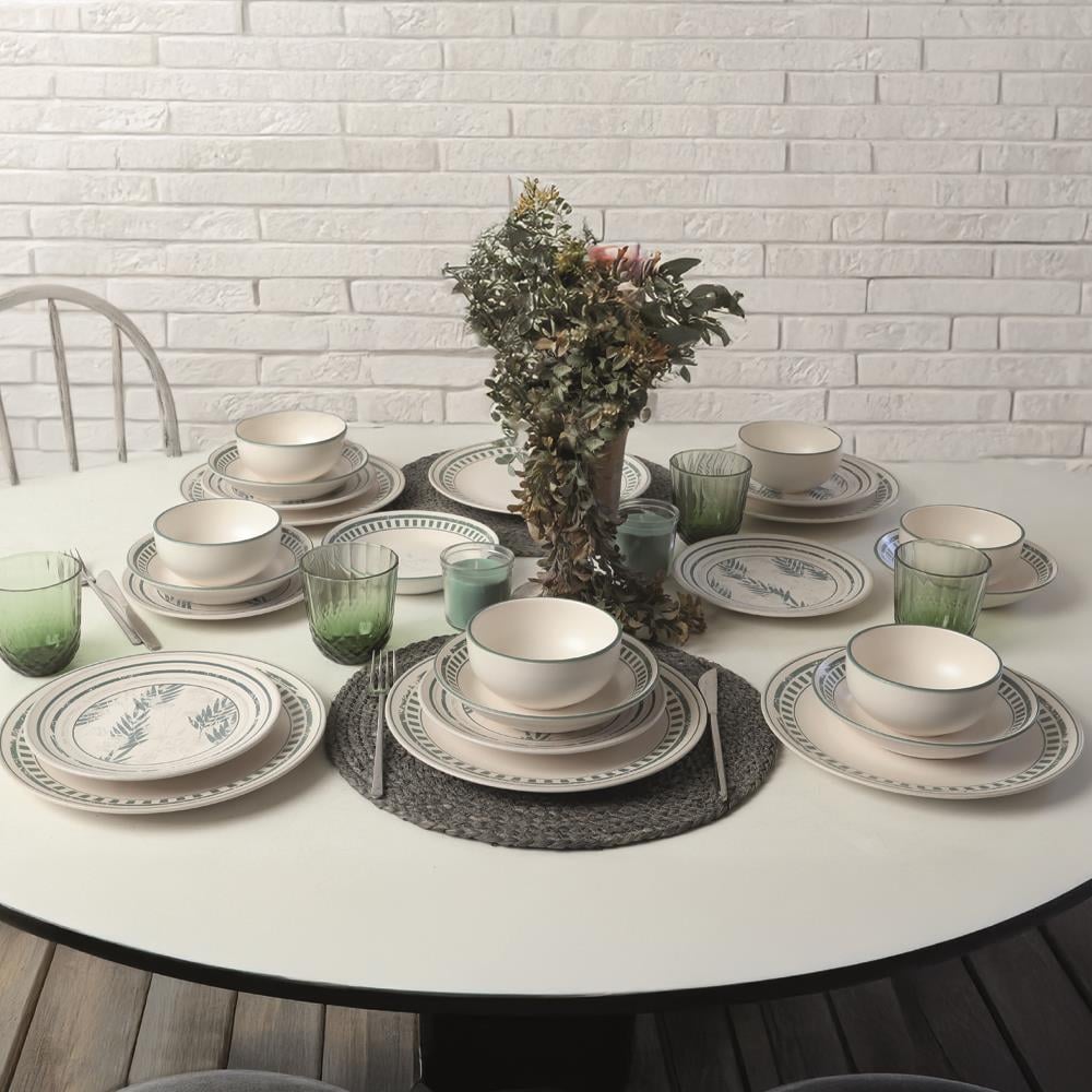 Green Leaf Yemek Takımı 24 Parça 6 Kişilik 22634-35-38-40