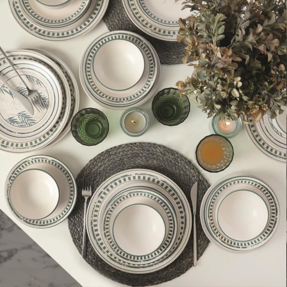 Green Leaf Yemek Takımı 24 Parça 6 Kişilik 22634-35-38-40