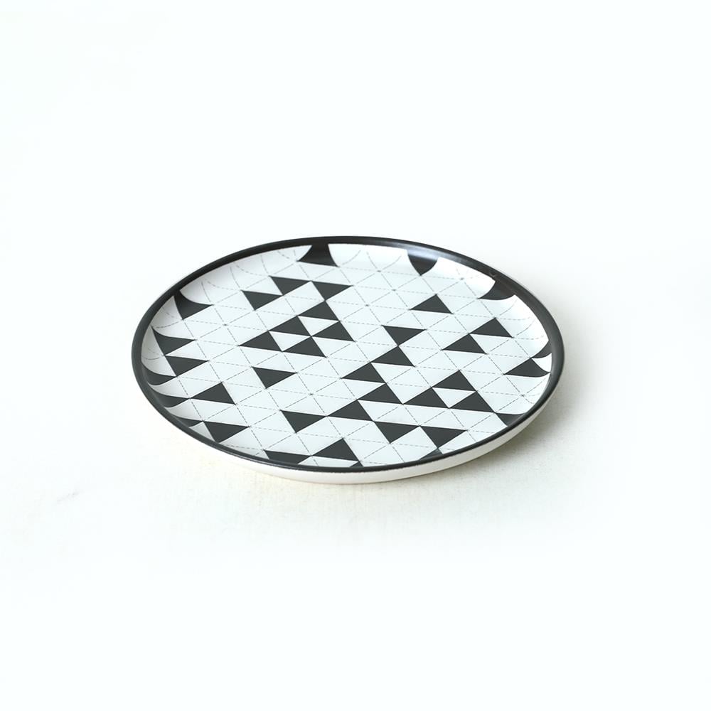 Keraart Black Pattern Nordic Yemek Takımı 24 Parça 6 Kişilik 21478-79-80