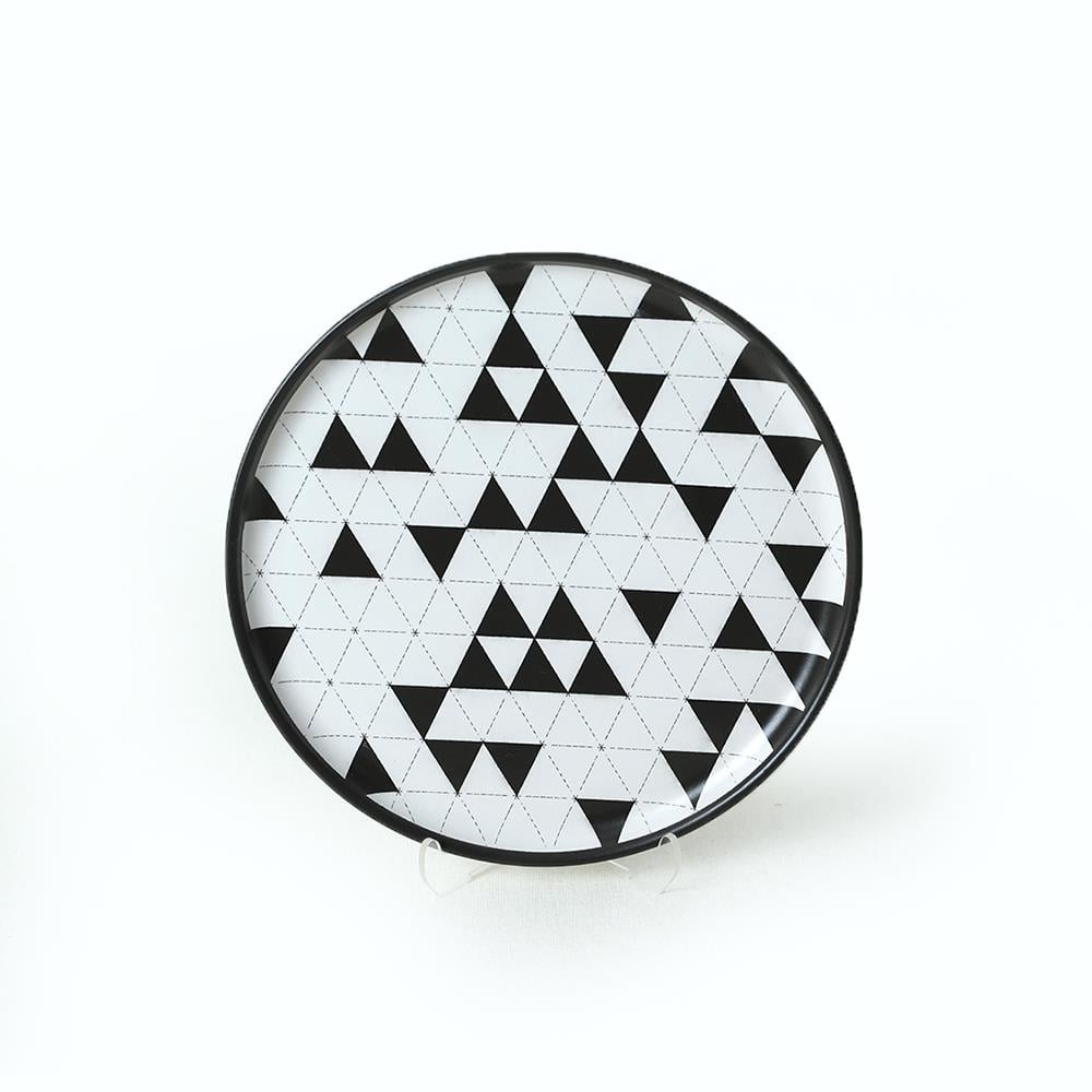 Keraart Black Pattern Nordic Yemek Takımı 24 Parça 6 Kişilik 21478-79-80