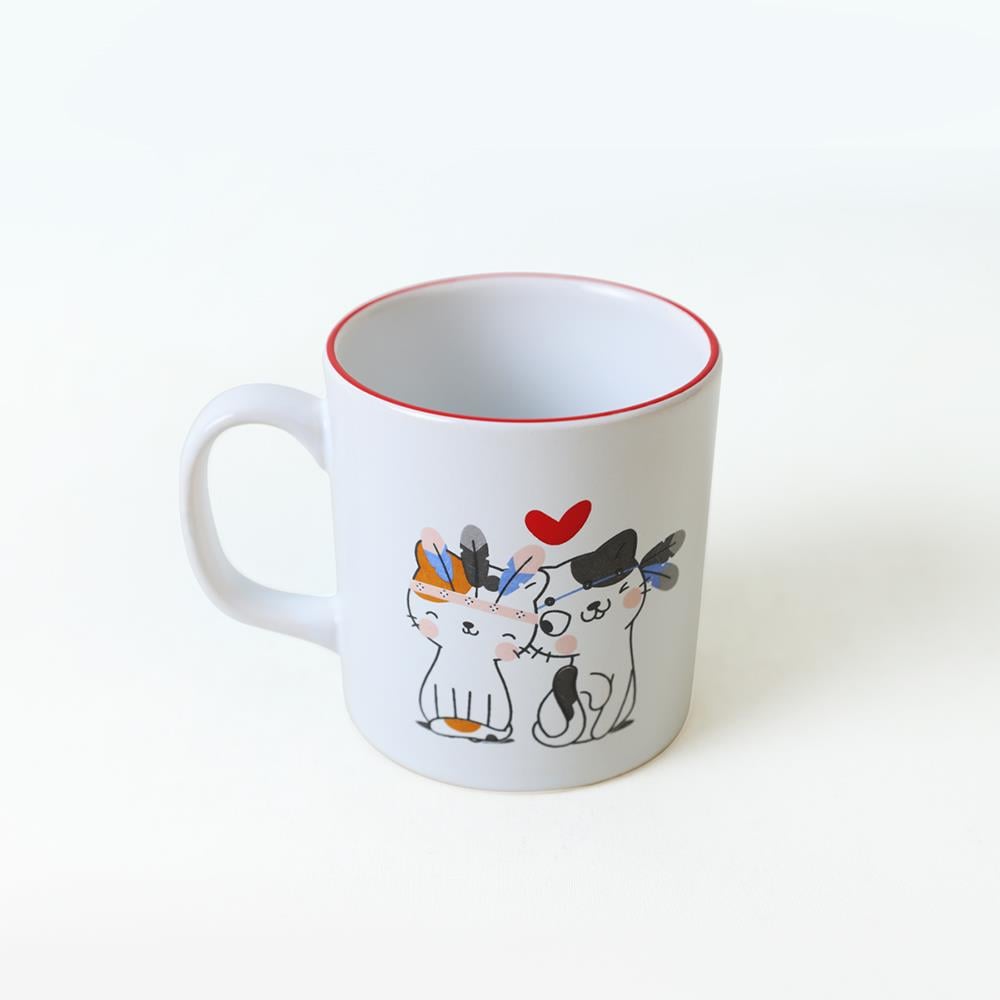 Keraart Cat Love Silindir Kupa 10 Cm