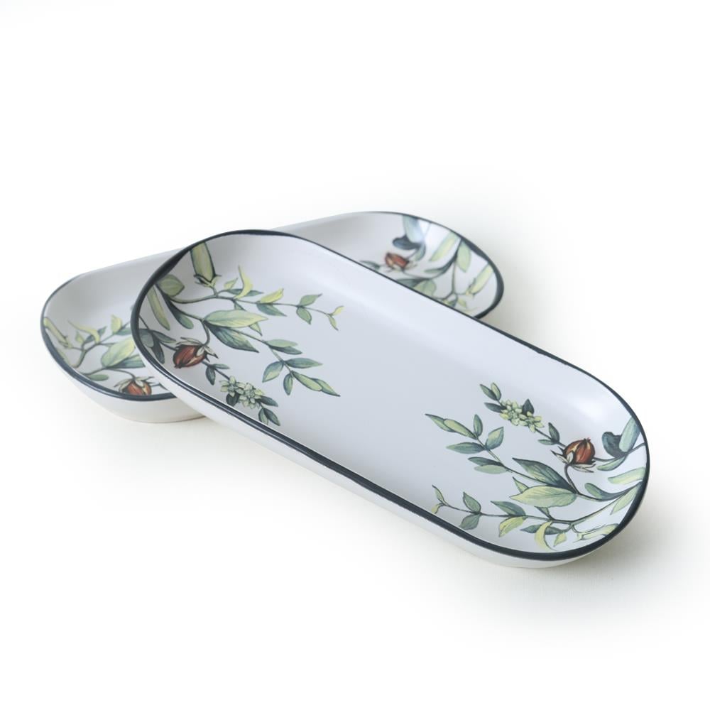 Keraart Çiçek Bahçesi Noyan Kayık Tabak 28 Cm 2 Adet 18941