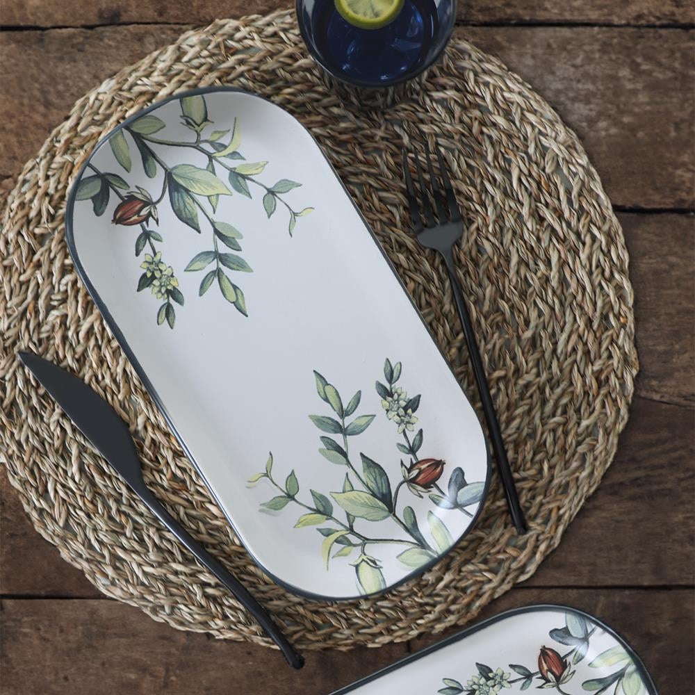 Keraart Çiçek Bahçesi Noyan Kayık Tabak 28 Cm 2 Adet 18941
