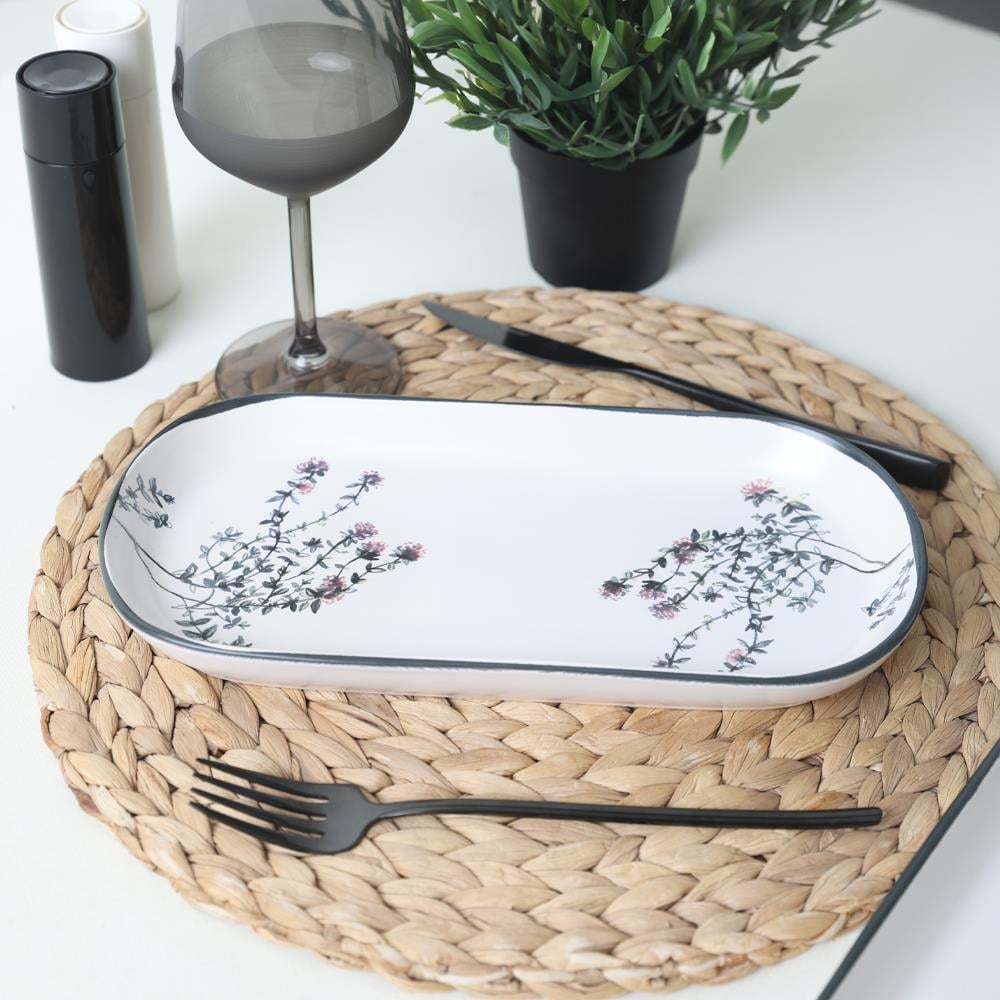 Keraart Çiçek Bahçesi Noyan Kayık Tabak 28 Cm 2 Adet 18938