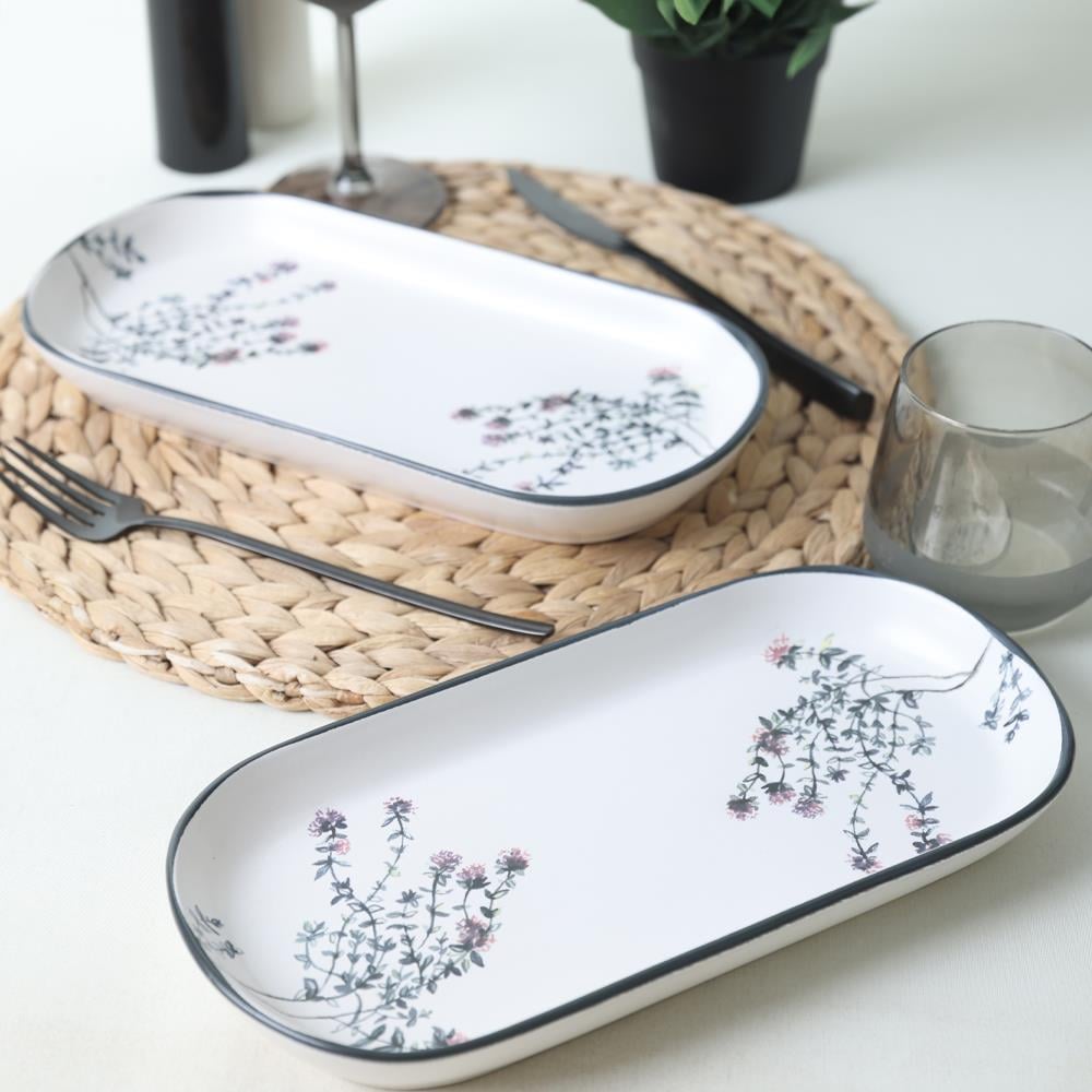 Keraart Çiçek Bahçesi Noyan Kayık Tabak 28 Cm 2 Adet 18938