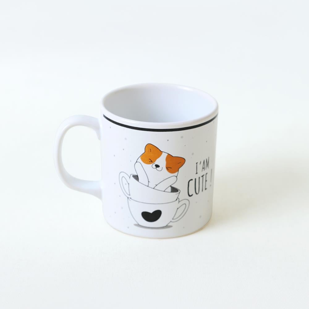Keraart Cute Cat Silindir Kupa 10 Cm