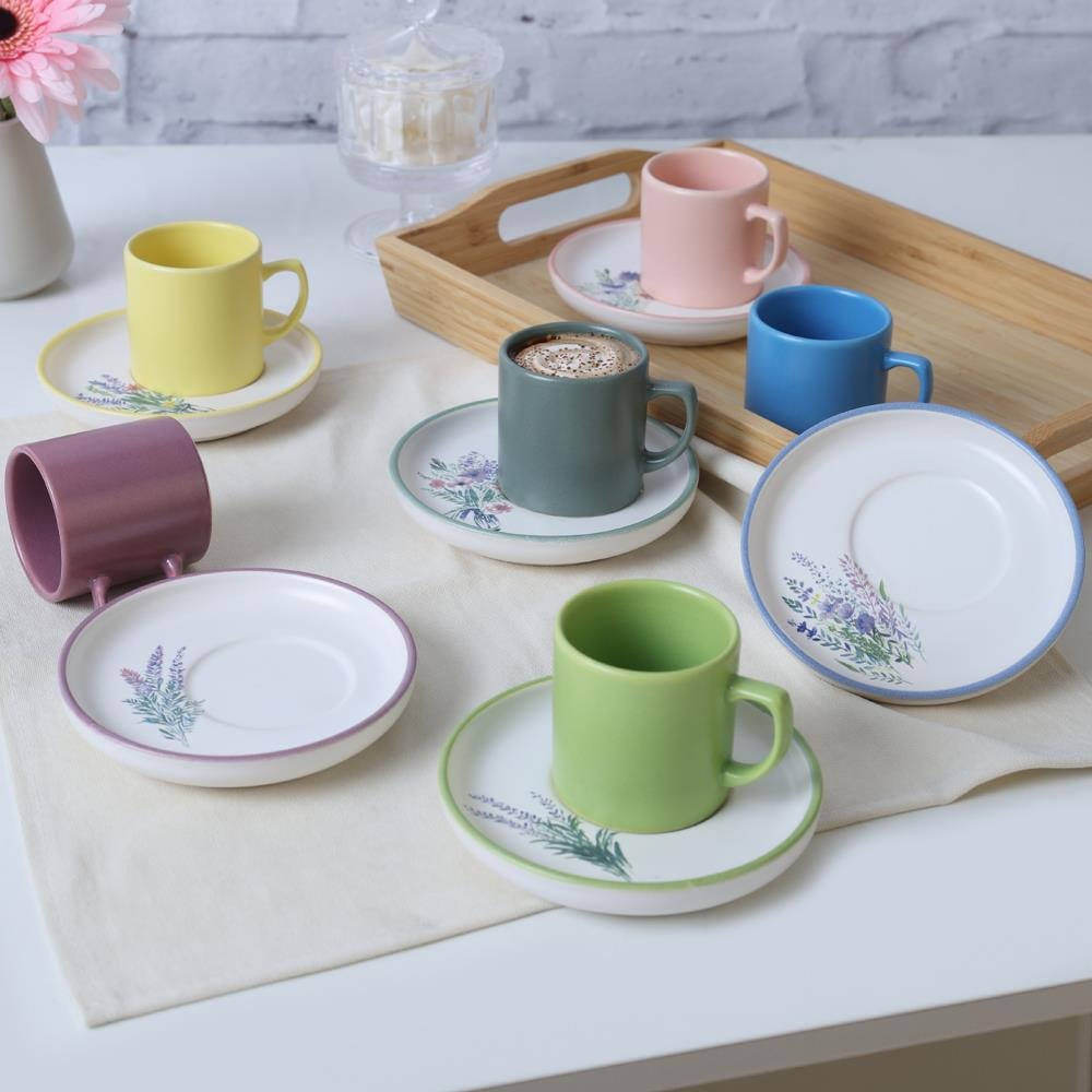 Keraart Elegant Blossoms Nordic Kahve Takımı 12 Parça 6 Kişilik 21788-93