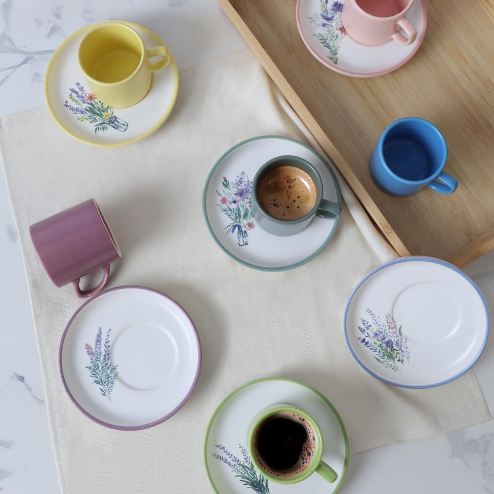 Keraart Elegant Blossoms Nordic Kahve Takımı 12 Parça 6 Kişilik 21788-93