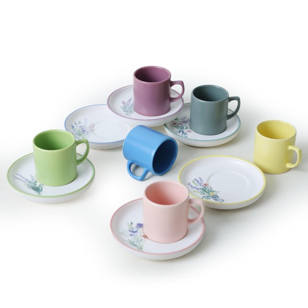 Keraart Elegant Blossoms Nordic Kahve Takımı 12 Parça 6 Kişilik 21788-93