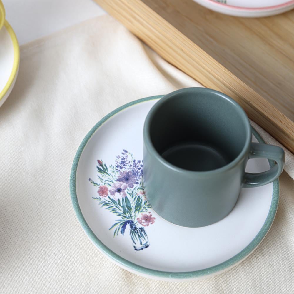 Keraart Elegant Blossoms Nordic Kahve Takımı 12 Parça 6 Kişilik 21788-93