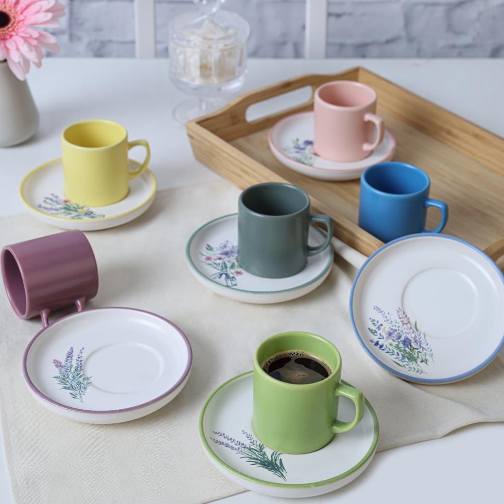 Keraart Elegant Blossoms Nordic Kahve Takımı 12 Parça 6 Kişilik 21788-93