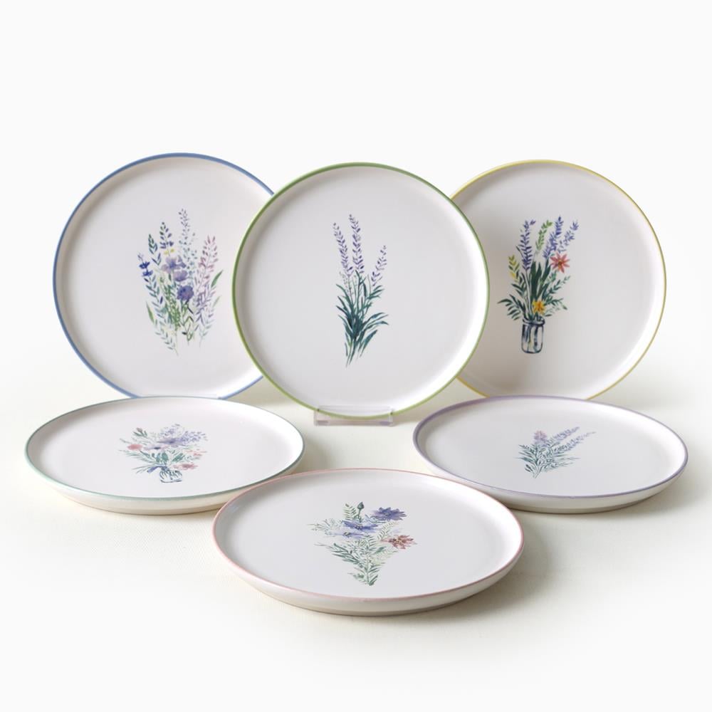 Keraart Elegant Blossoms Pasta Tabağı 22 Cm 6 Adet 21788-93