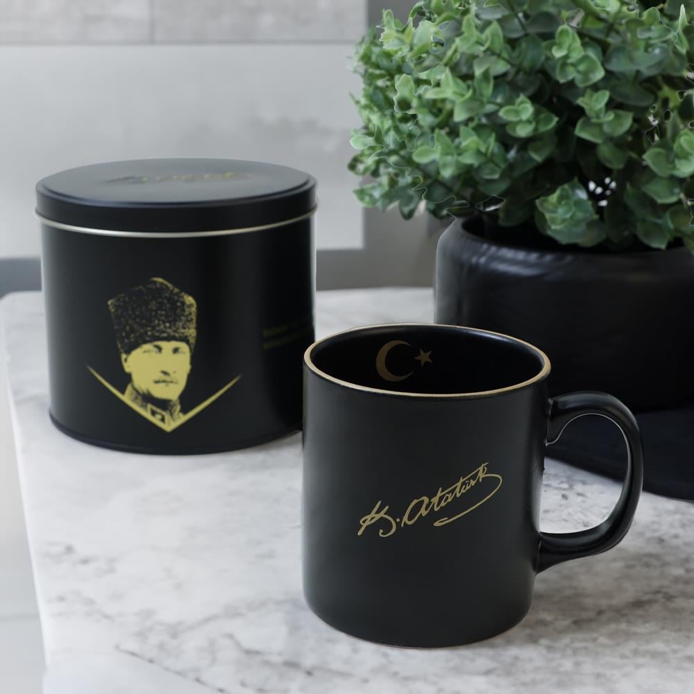 Keraart Gold Ay yıldız Özel Teneke Kutulu Atatürk Kupa 10 Cm