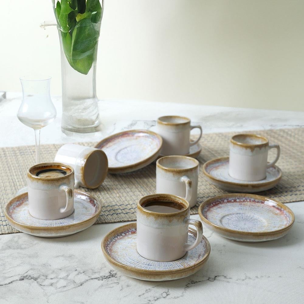 Keraart Hydra Nordic Kahve Takımı 12 Parça 6 Kişilik 21287