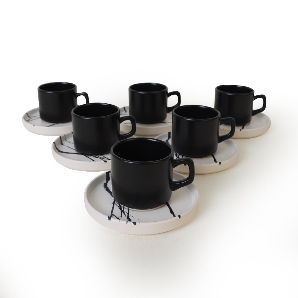 Keraart Mermer Stackable Çay Takımı 12 Parça 6 Kişilik 17951