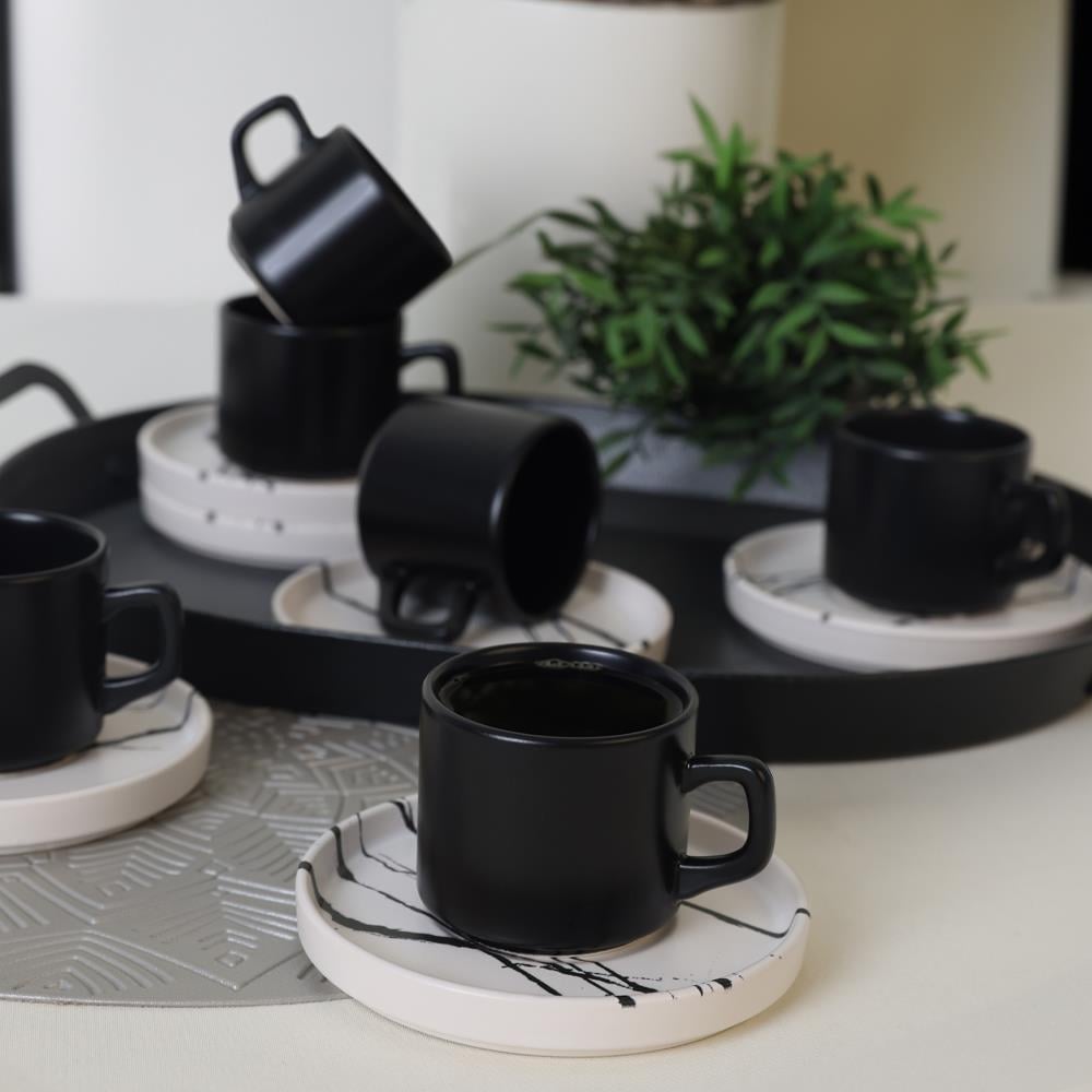 Keraart Mermer Stackable Çay Takımı 12 Parça 6 Kişilik 17951