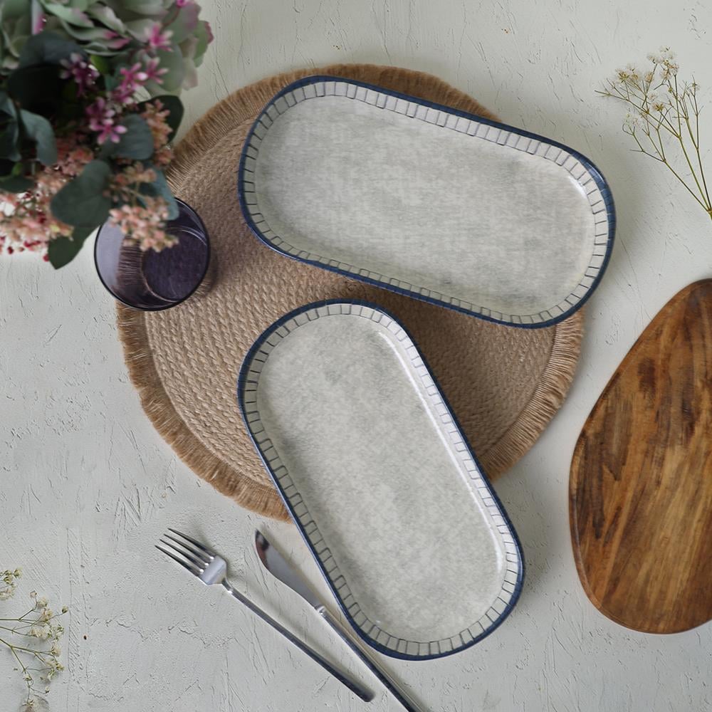 Keraart Mosaic Marvels Kayık Tabak 28 cm 2 Adet 21621