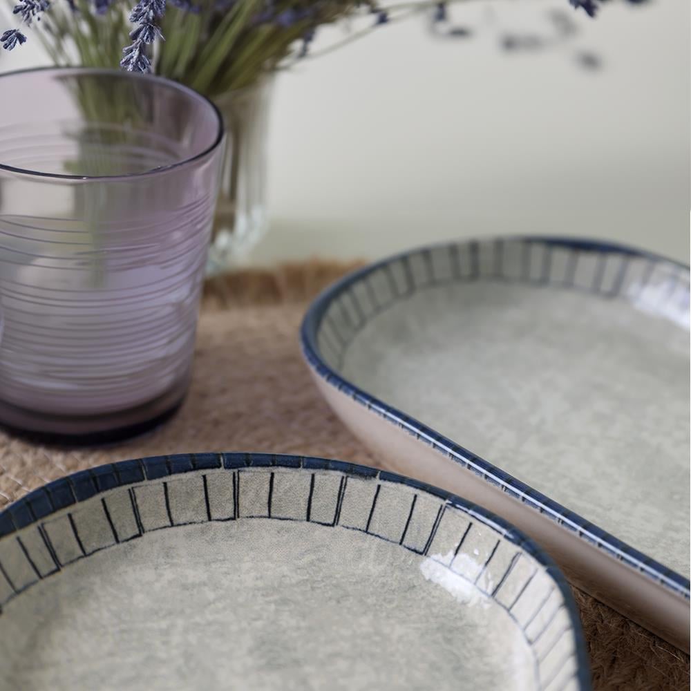 Keraart Mosaic Marvels Kayık Tabak 28 cm 2 Adet 21621