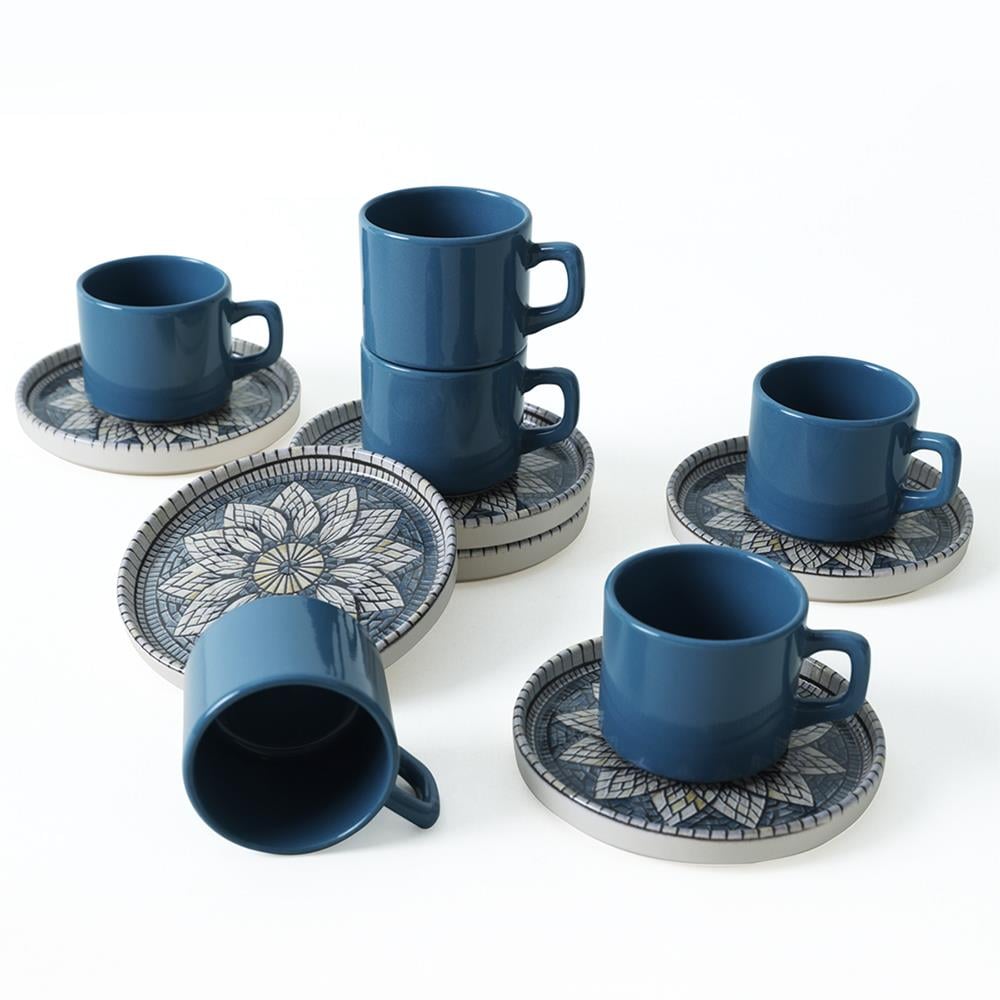 Keraart Mosaic Marvels Stackable Çay Takımı 12 Parça 6 Kişilik 21619