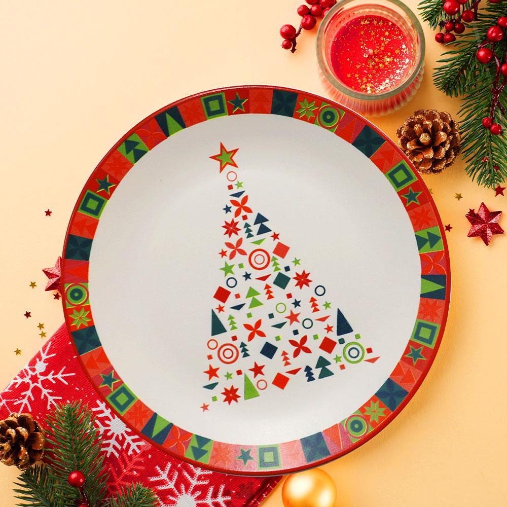 Keraart New Year Çam Servis Tabağı 26 Cm 21652