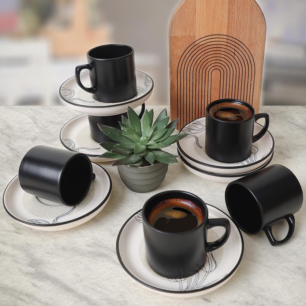 Keraart Shade Flowers Nordic Kahve Takımı 12 Parça 6 Kişilik 21848