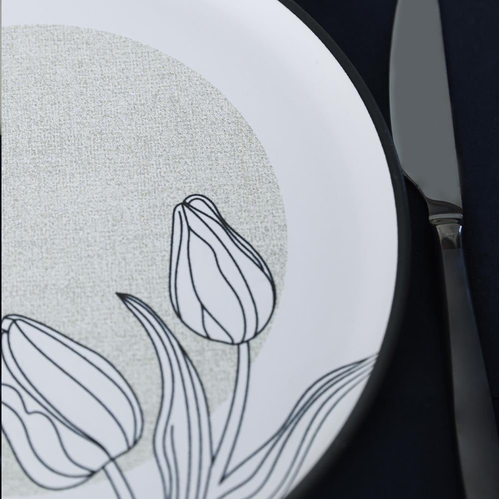 Keraart Shade Flowers Nordic Pasta Tabağı 22 Cm 6 Adet 21848