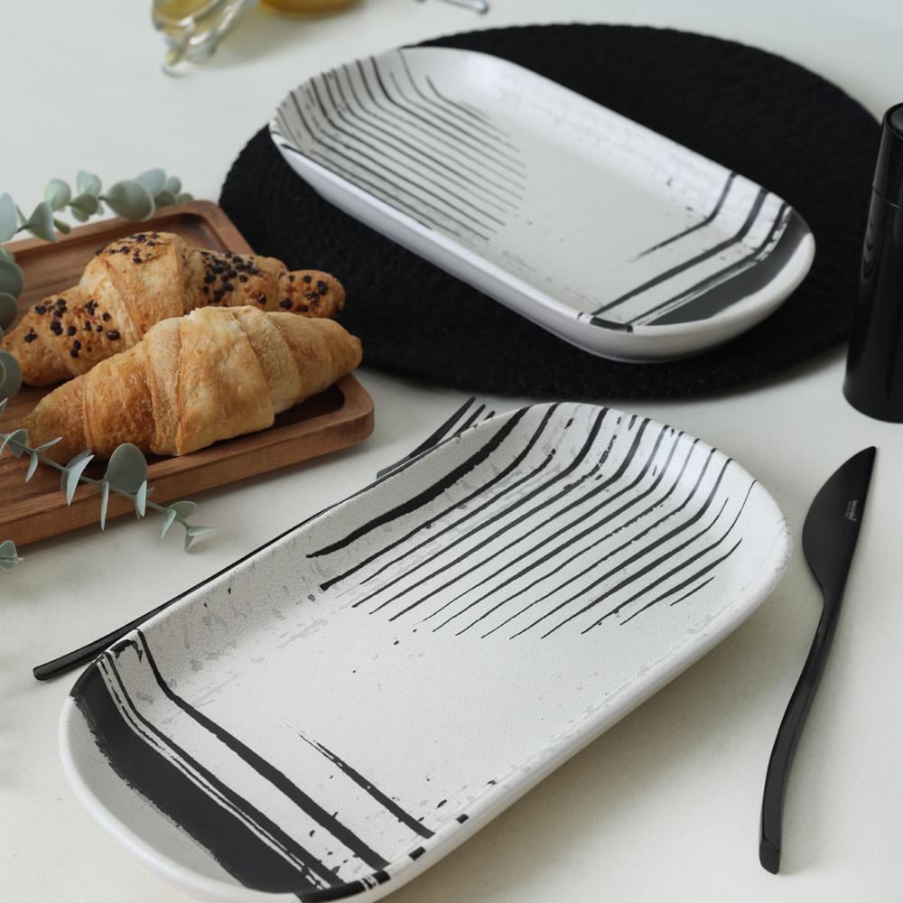 Keraart Shadowy Noyan Kayık Tabak 28 Cm 2 Adet 21784