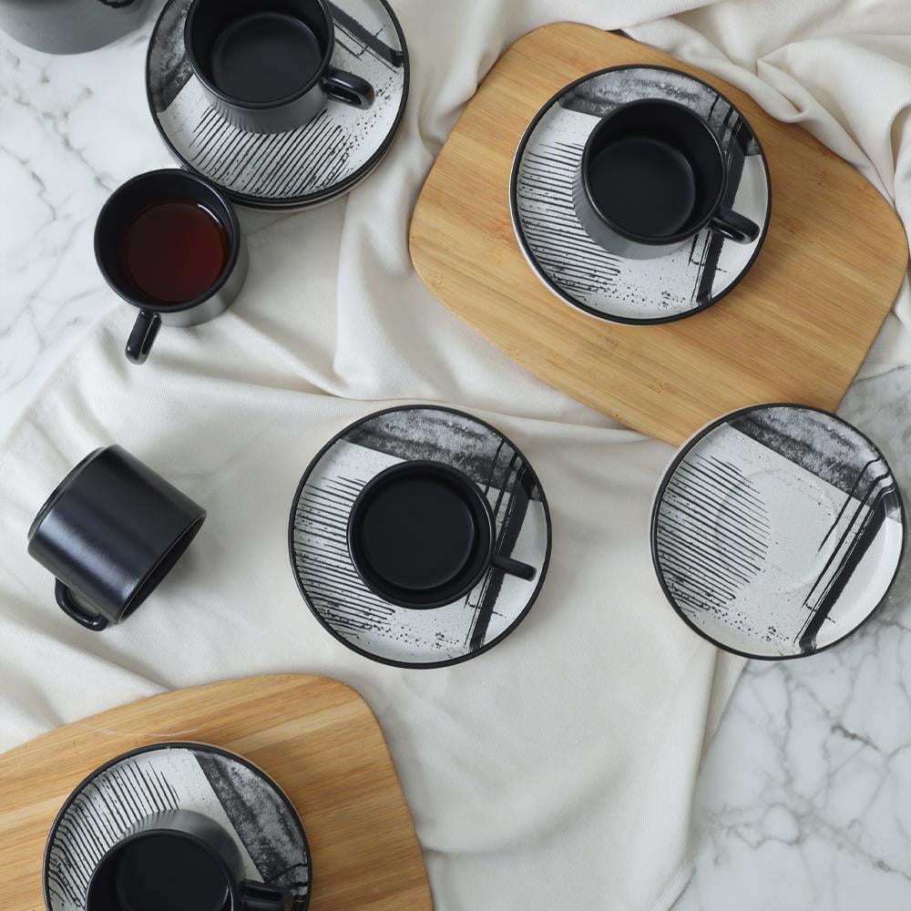 Keraart Shadowy Stackable Çay Takımı 12 Parça 6 Kişilik 21784