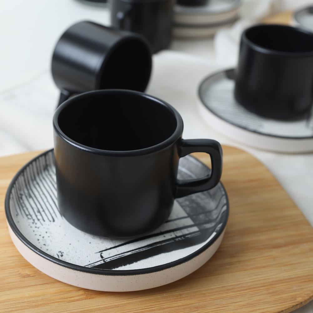 Keraart Shadowy Stackable Çay Takımı 12 Parça 6 Kişilik 21784