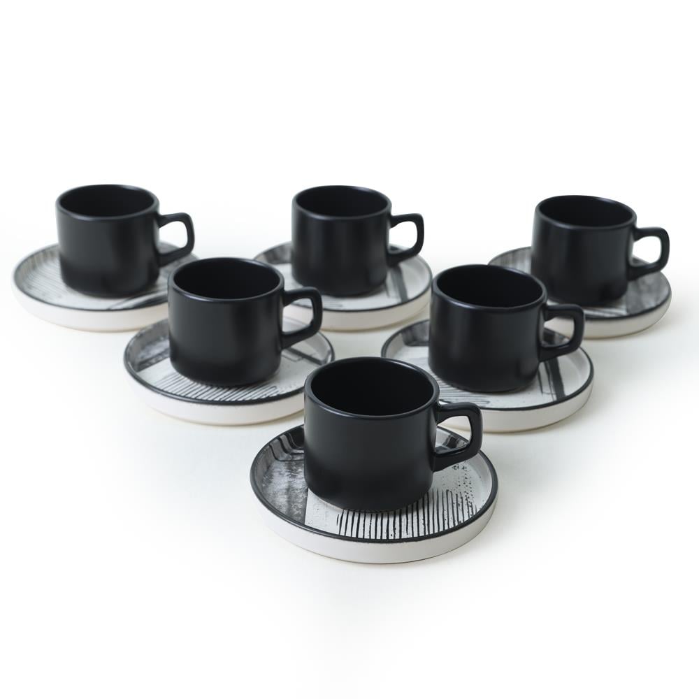 Keraart Shadowy Stackable Çay Takımı 12 Parça 6 Kişilik 21784