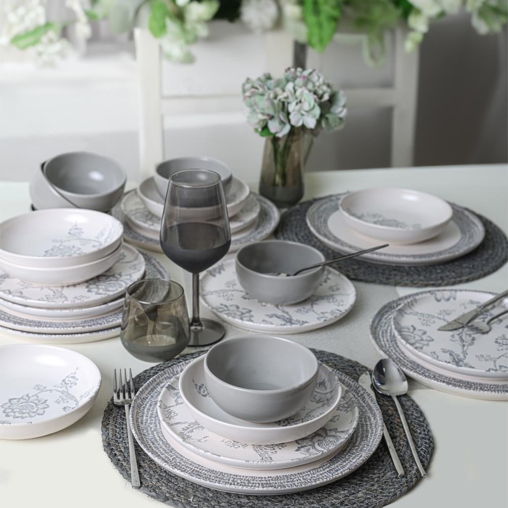 Keraart Silver Bloom Yemek Takımı 24 Parça 6 Kişilik 21469-70-71