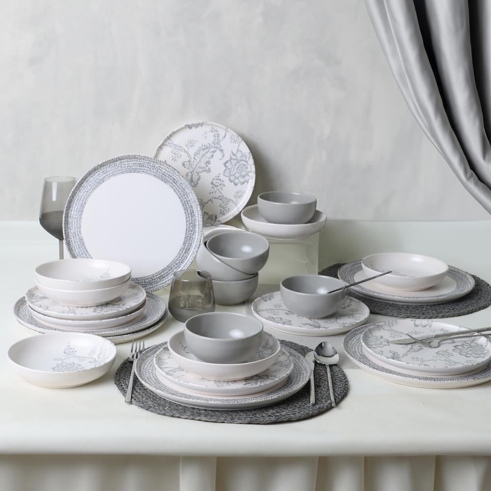 Keraart Silver Bloom Yemek Takımı 24 Parça 6 Kişilik 21469-70-71