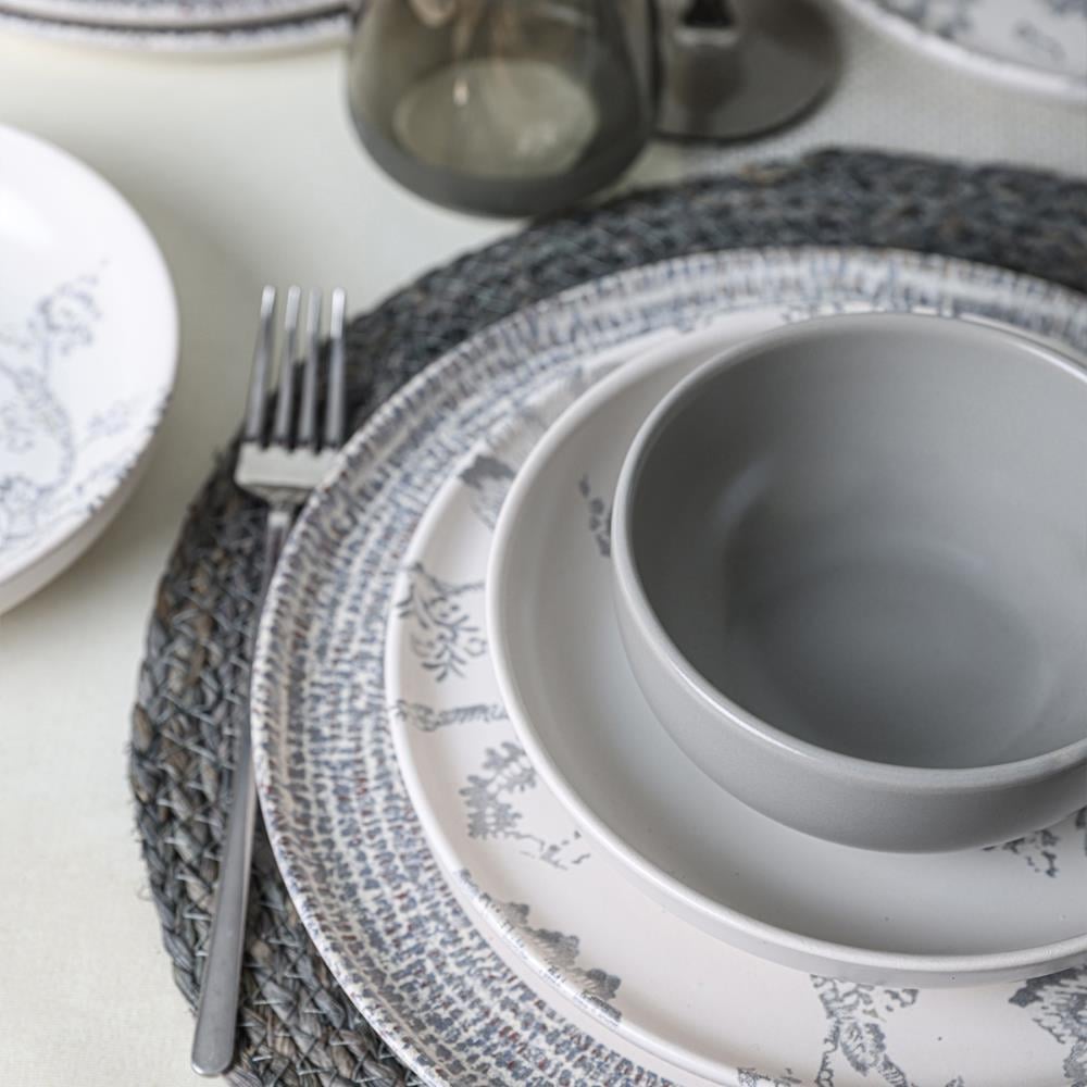 Keraart Silver Bloom Yemek Takımı 24 Parça 6 Kişilik 21469-70-71
