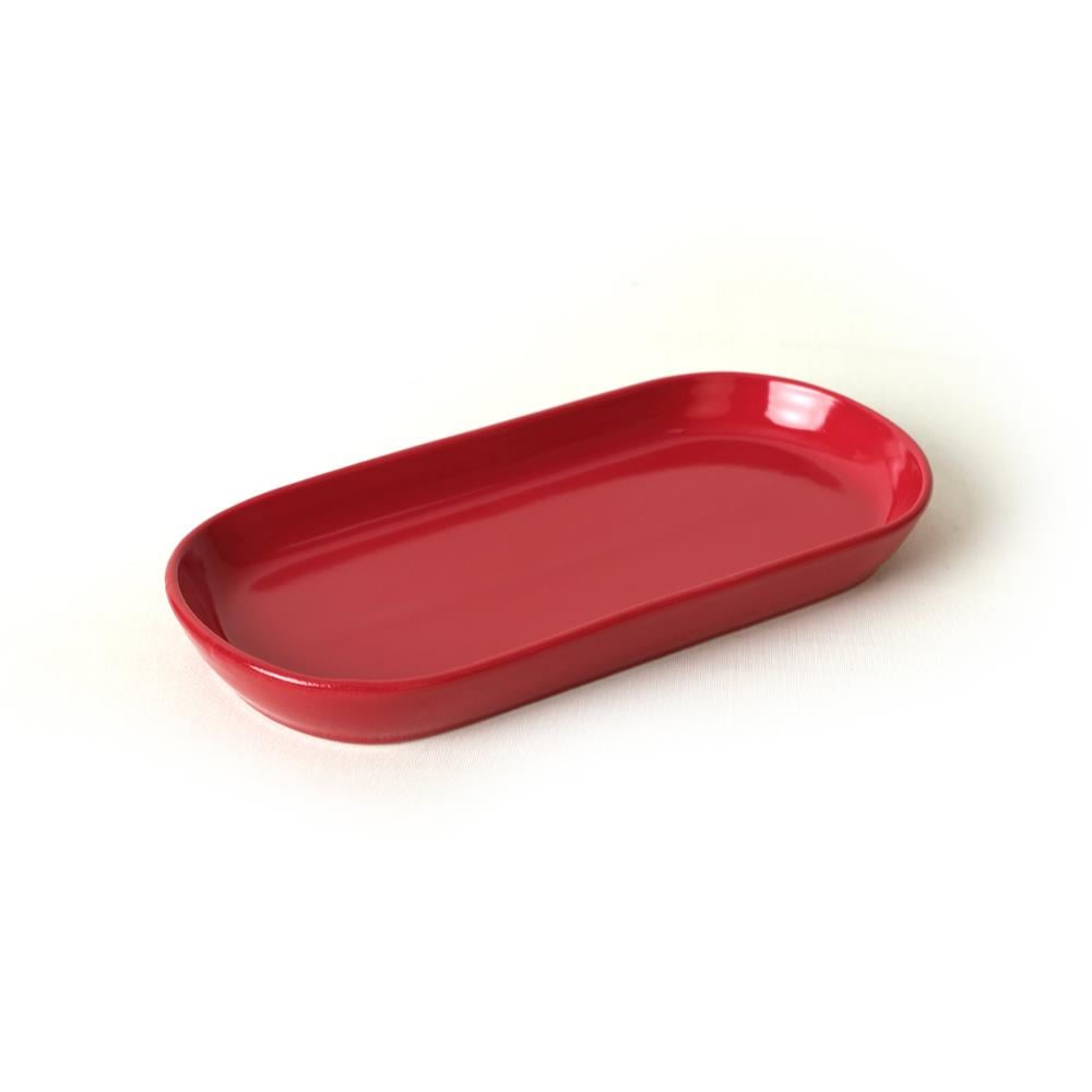 Kırmızı Noyan Kayık Tabak 2 Adet 26 Cm 506