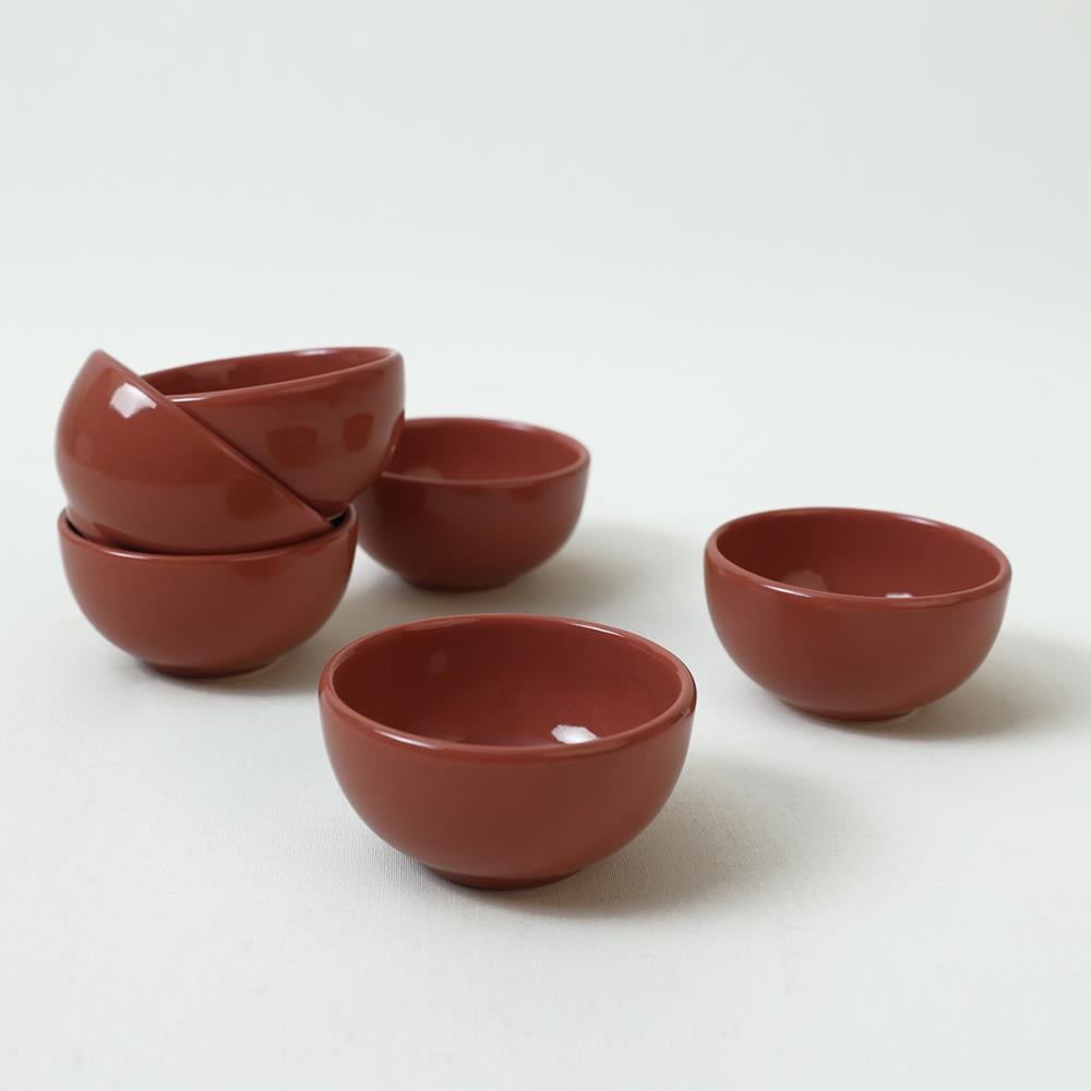 Kızıl Kahve Bulut Mini Çerezlik / Sosluk 8 Cm 6 Adet 607