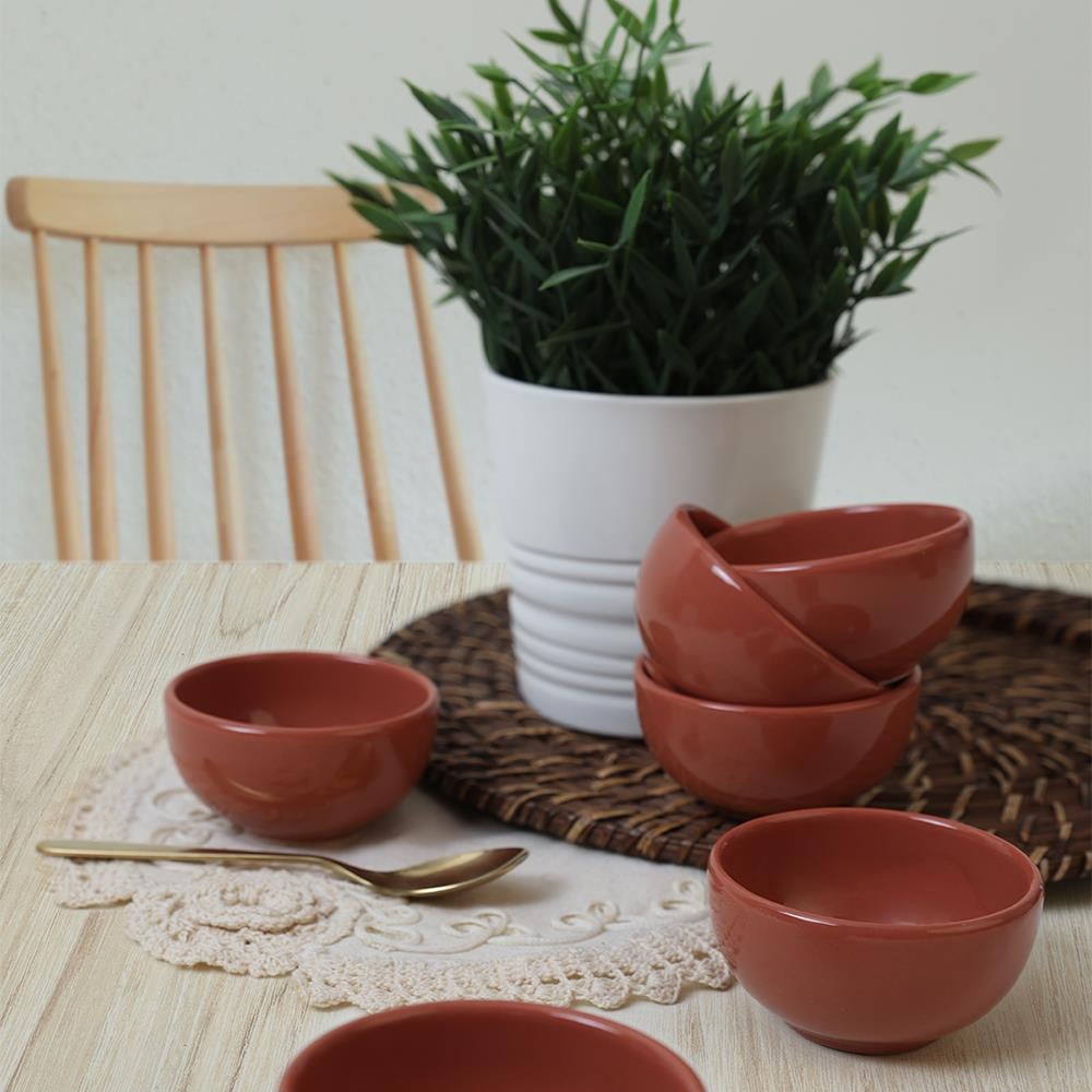 Kızıl Kahve Bulut Mini Çerezlik / Sosluk 8 Cm 6 Adet 607