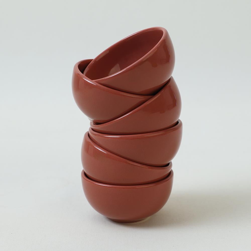 Kızıl Kahve Bulut Mini Çerezlik / Sosluk 8 Cm 6 Adet 607