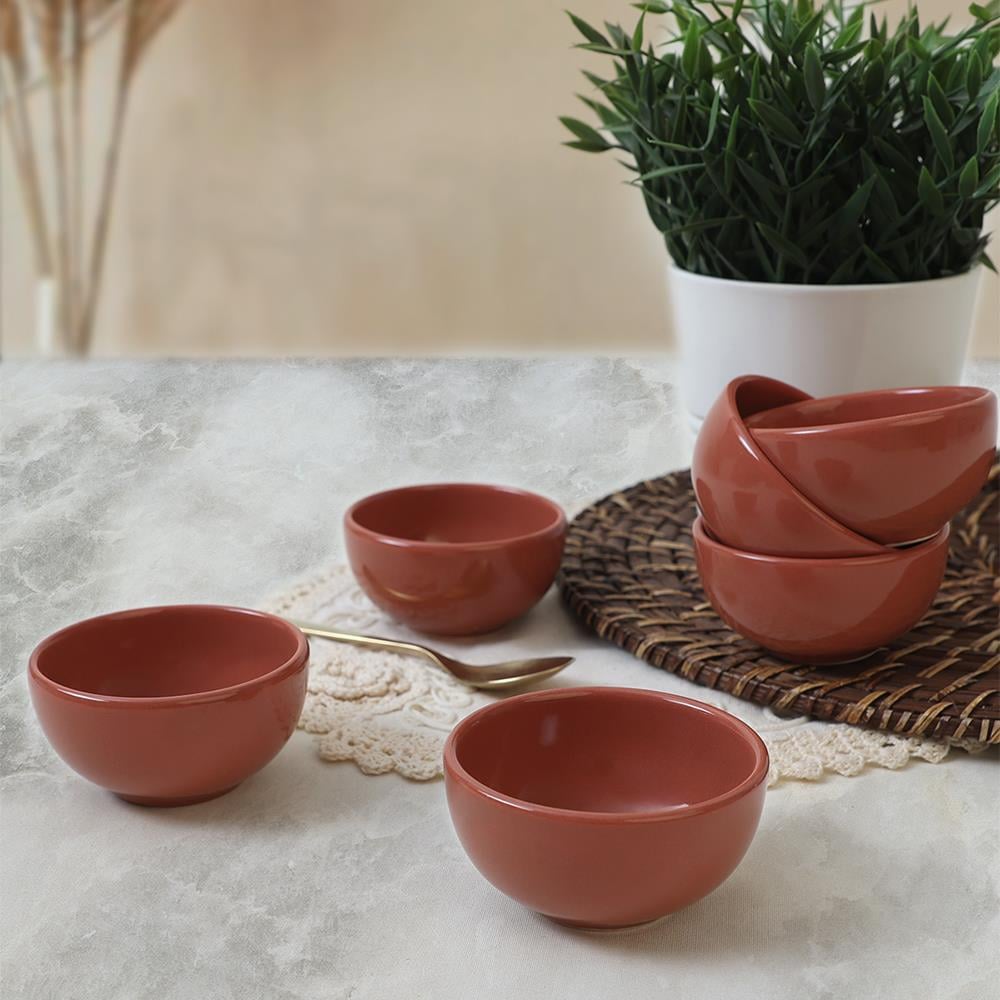 Kızıl Kahve Bulut Mini Çerezlik / Sosluk 8 Cm 6 Adet 607