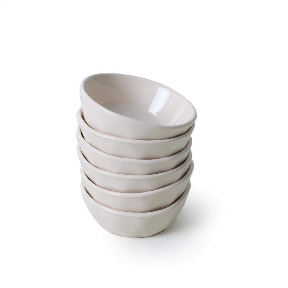 Krem Kristal Çerezlik / Sosluk 12 Cm 6 Adet 030