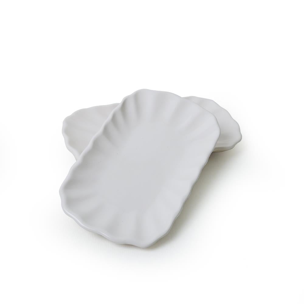 Krem Sirius Kayık Tabak 23 cm 2 Adet 030