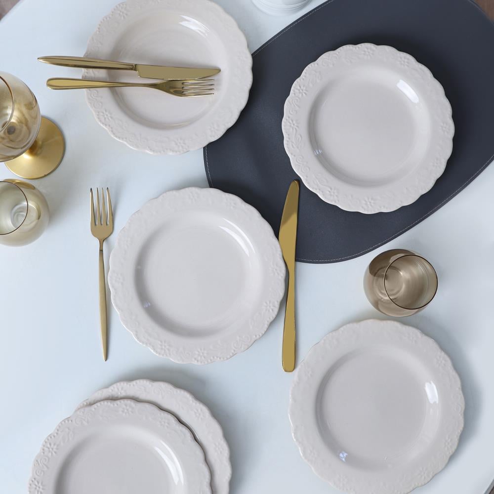 Krem Tango Pasta Tabağı 21 Cm 6 Adet 030