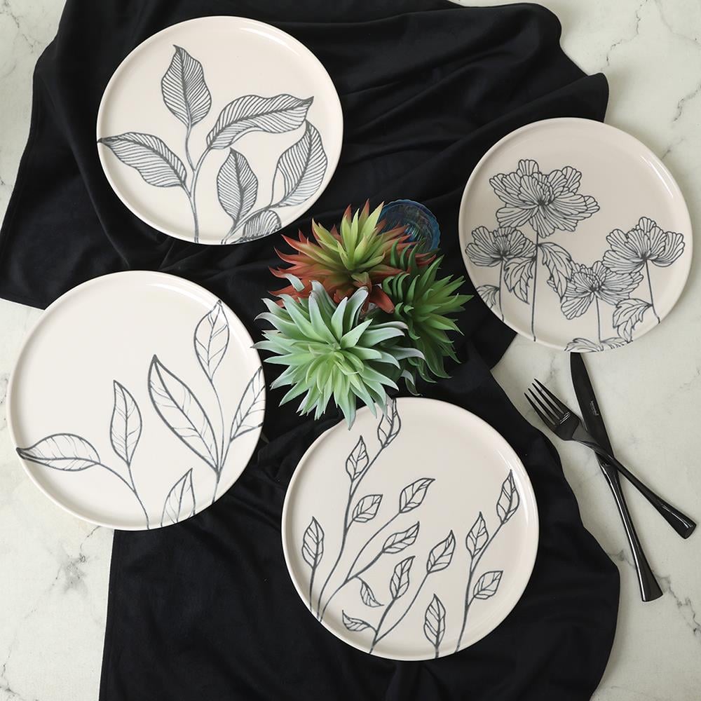 Leaf Traces Nordıc Pasta Tabağı 22 Cm 4 Adet  / 22881-82-83-85