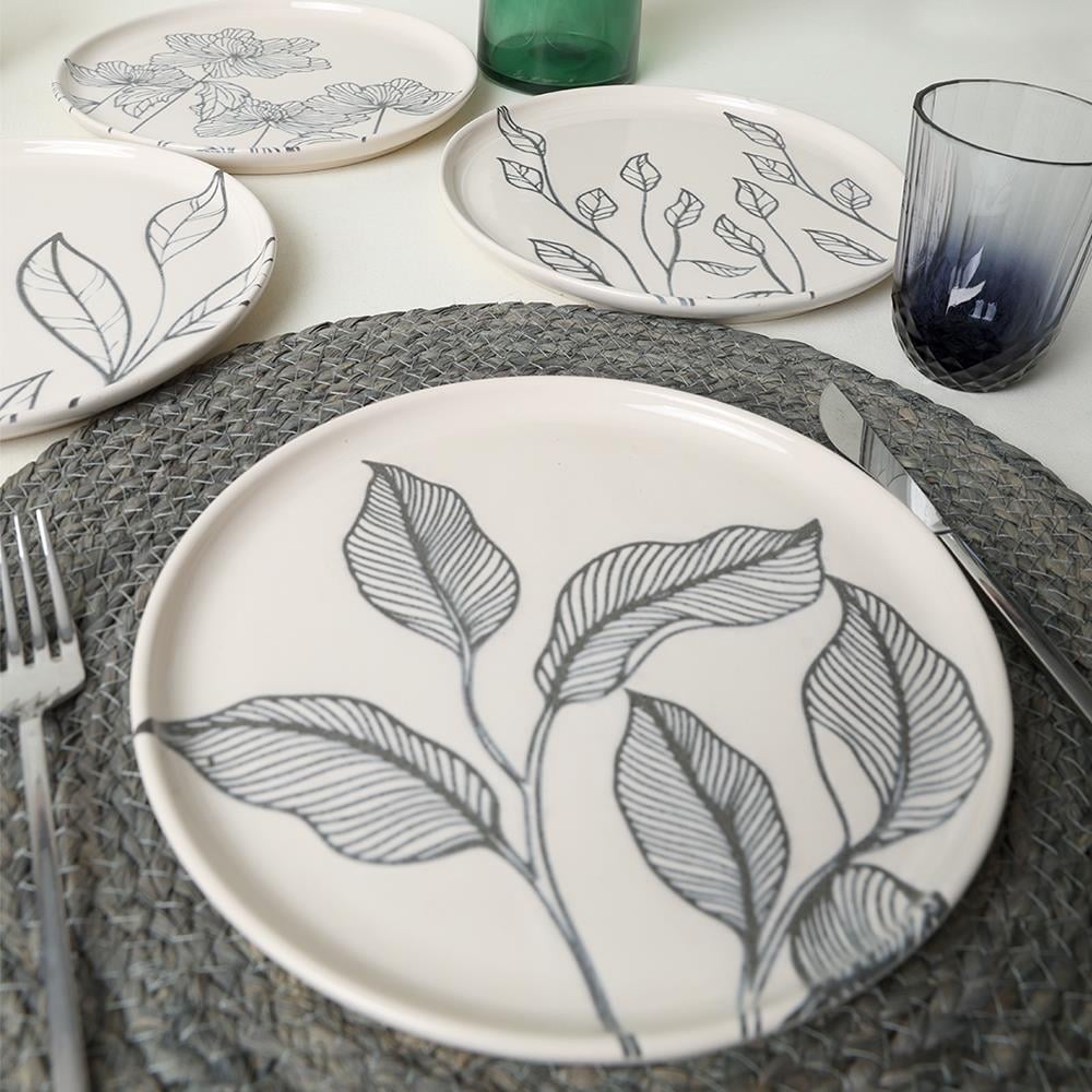 Leaf Traces Nordıc Pasta Tabağı 22 Cm 4 Adet  / 22881-82-83-85