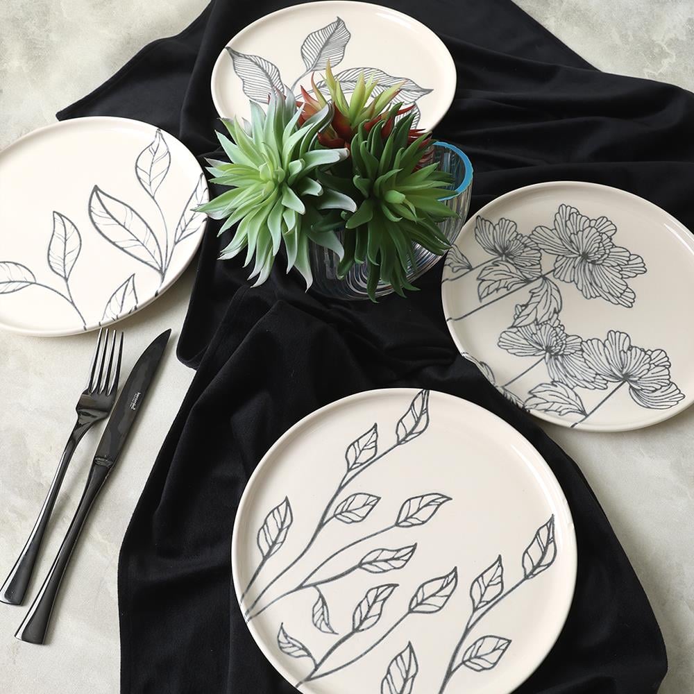 Leaf Traces Nordıc Pasta Tabağı 22 Cm 4 Adet  / 22881-82-83-85