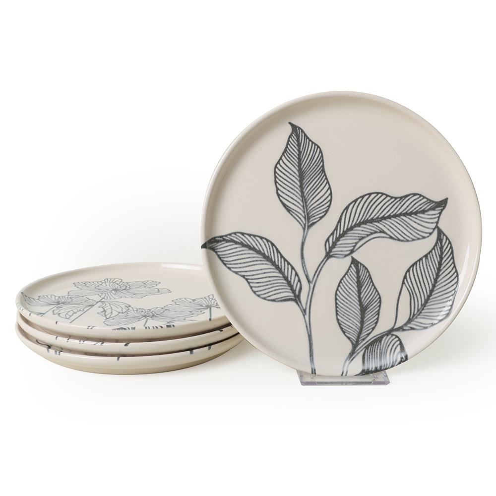 Leaf Traces Nordıc Pasta Tabağı 22 Cm 4 Adet  / 22881-82-83-85