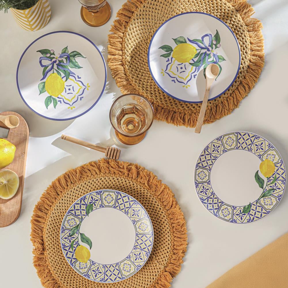 Lemon Bliss Ege Pasta Tabağı 20 Cm 4 Parça 22089-92