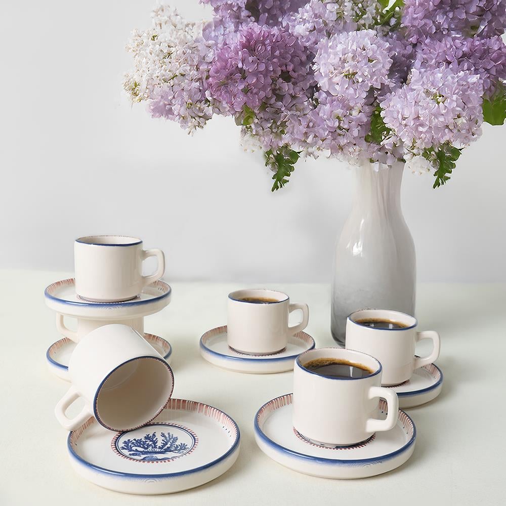 Marine Wonders Stackable Çay Takımı 12 Parça 6 Kişilik 22741-22905