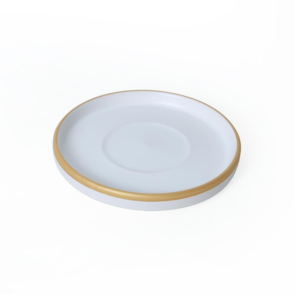Mat Beyaz Gold Fileli Stackable Yemek / Kahvaltı Takımı 20 Parça 4 Kişilik
